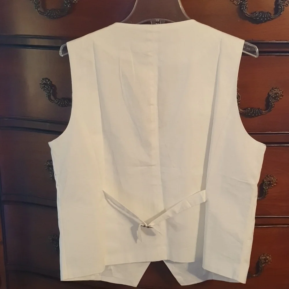 NWT Unisex Crisp White Vest sz XXL - Picture 4 of 4